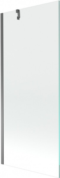 MEXEN/S - Next vaňová zástena FIX 80 x 150, transparent, grafit metal 895-080-000-00-00-95