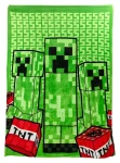Paladone Minecraft Creeper deka s vankúšom / Deka / 120 x 150 cm / Plyšová / 2v1 skladacia do vankúša (PP13660MCFEPM)