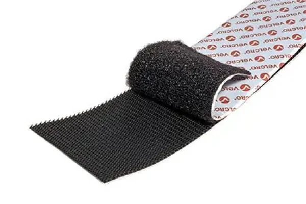 Velcro Páska so suchým zipsom čierna / Páska so suchým zipsom / 50 mm x 2,5 m / extra pevná / nalepovacia (VEL-EC60245)