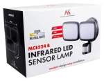 Maclean MCE524 B čierna / Vonkajšie nástenné svietidlo / PIR senzor / 20W / 1500lm / 4000K / IP65 (MCE524 B)