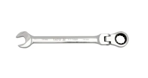 YATO Očkoplochý račňový kľúč / 17 mm / Dĺžka 230 mm / 72 zubov / CrV (YT-1683)