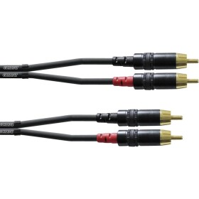 Cordial CFU 0,6 CC audio káblový adaptér [2x cinch zástrčka - 2x cinch zástrčka] 0.60 m čierna; CFU 0,6 CC