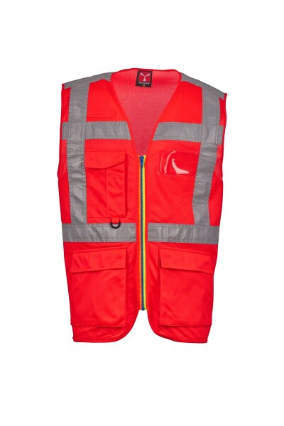 Reflexná pracovná vesta Payper EXTRA Farba: FLUORESCENT RED, Veľkosť: 4XL (S008460088030304XL)