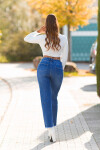 Sexy used look Highwaist Jeans denimblue