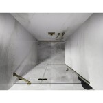 MEXEN/S - Lunar sprchové dvere krídlové ľavé 100, transparent, zlatá kartáčovaná 834-100-000-55-00-L