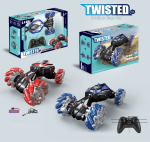 Mamido Mamido Auto na diaľkové ovládanie R/C + Ovládanie pohybom ruky Twisted 360° 4x4 červené