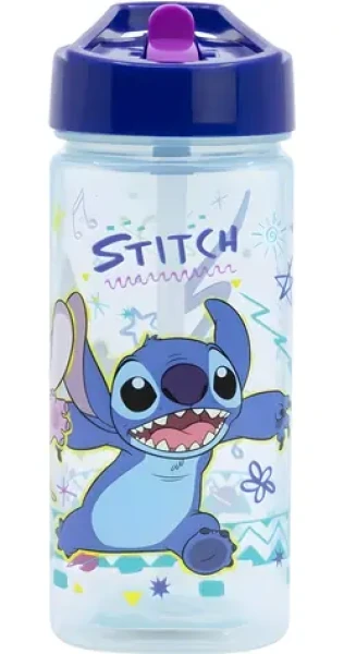 STOR Fľaša na pitie Stitch / Fľaša na pitie / 510 ml / S slamkou / Bez BPA (75014)
