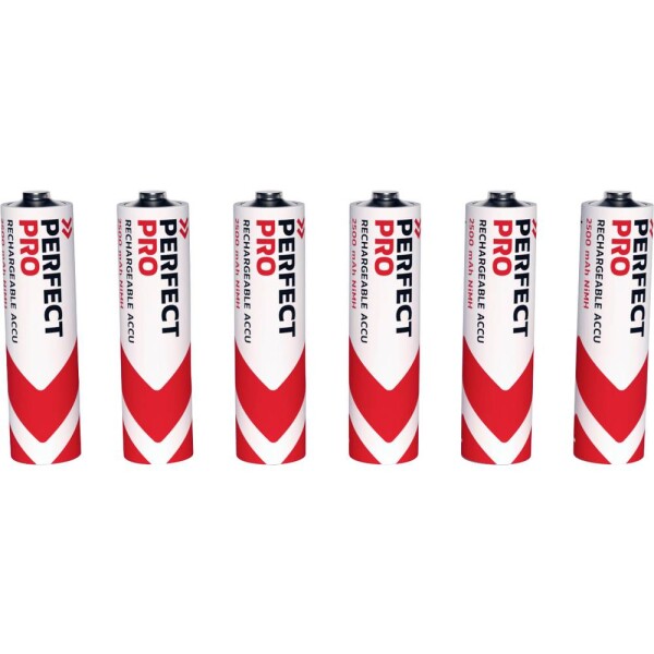 PerfectPro tužkový akumulátor typu AA Ni-MH 2500 mAh 1.2 V 6 ks; PE-B-AA6