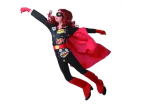 MaDe 09612 - Šaty na karneval - superhrdinka, 110 - 120 cm