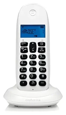 Motorola C1001CB+ biela / DECT telefón / identifikácia volajúceho / handsfree (E07000K50B1AES38)