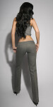 Sexy studded disco-pants with glitter grey 42