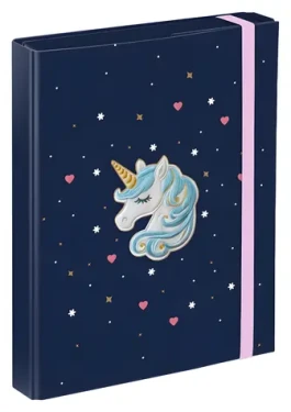 BAAGL Dosky na školské zošity A5 Unicorn Gold / Školské dosky / 17 x 23 x 3 cm