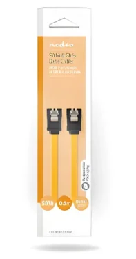 Nedis SATA 6 Gbps (F) - SATA 6 Gbps (F) 0,5 m žltá / Kábel / Plochý (CCGB73250YE05)