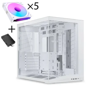 Lian Li O11 Dynamic Mini V2 Flow UNI FAN SL-INF Edition biela / PC skriňa / 5ks 120mm ARGB Reverse Blade PWM (GABU-755)
