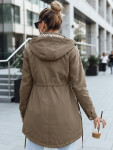 Dámska bunda parka s odnímateľnou kapucňou khaki FashionStreet TY5451 M