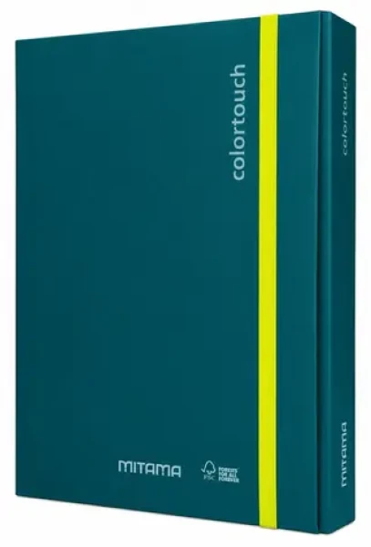 Mitama Color Touch tmavo zelená / Dosky na dokumenty / 3 chlopne / gumička / chrbát 5 cm (62034-90282)