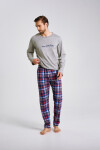 3478 PÁNSKE DLHÉ PYŽAMO FRANCO S-XL melanžově šedá L