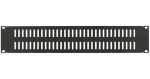Lanview Zaslepovací panel 19" 2U čierna / Zaslepovací panel / skrutkovacia montáž / perforovaný (RAB205BL)