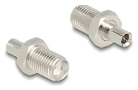 DeLock strieborná / Adaptér SMA (F) - TS9 (M) / pozlátené kontakty / 50 Ohm (90108)