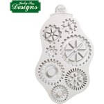 Silikónová forma „Distressed Cogs“ — ozubené kolieska, 16,5 × 10 - Katy Sue - Katy Sue