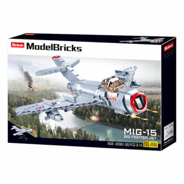 Sluban Model Bricks M38-B0983 Prúdové stíhacie lietadlo MiG-15