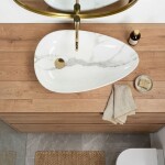 REA - Umývadlo na dosku Greta 65 Bianco Shiny REA-U6501