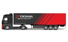 Bburago Truck with trailer MB Actros Gigaspace Firestone