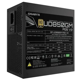 GIGABYTE UD850GM PG5 V2 čierna / Zdroj / 850W / ATX 3.1 / 80PLUS Gold / modulárny / 120mm ventilátor (GP-UD850GM PG5 V2)