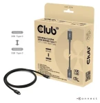 Club3D Kábel USB4 v2 Typ-C čierna 1,2 m / Kábel / USB4 v2 / 80 Gbit/s / PD 240W / 4K 540Hz (CAC-1570)