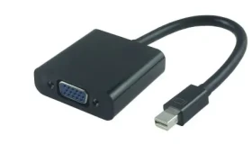 MicroConnect Adaptér Mini DP - VGA MF / 15cm / Aktívna / čierna (MDPVGA2B)