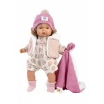 Llorens 38572 LOLA - realistická bábika so zvukmi a mäkkým látkovým telom - 38 cm
