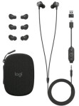 Logitech Zone Wired Earbuds UC čierna / Slúchadlá s mikrofónom / 3.5mm jack / USB-C / UC (981-001013)