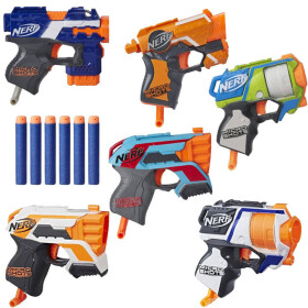 Mamido Veľká sada Nerf Strike 6 ks pištole s penovými nábojmi