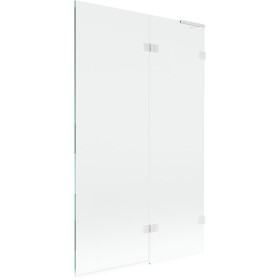 MEXEN/S - Lunar L vaňová zástena 2-krídlová pravá 110 x 150, transparent, biela 897L-110-100-20-00-P