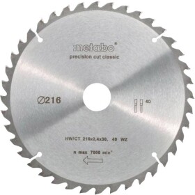 Metabo precision cut wood - classic 628060000 pílový kotúč 216 x 30 x 1.8 mm Počet zubov (na palec): 40 1 ks; 628060000