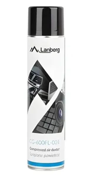 Lanberg stlačený vzduch 600 ml / Čistiaci sprej / PC (CG-600FL-001)