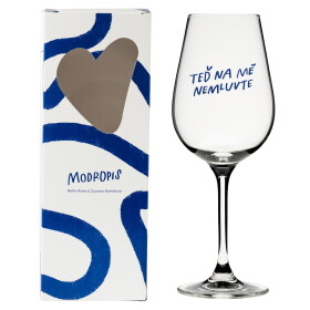 Bella Rose Sklenice na víno Teď na mě nemluvte + krabička