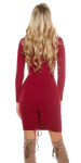 Sexy knit dress with V-cut and lacing Einheitsgroesse