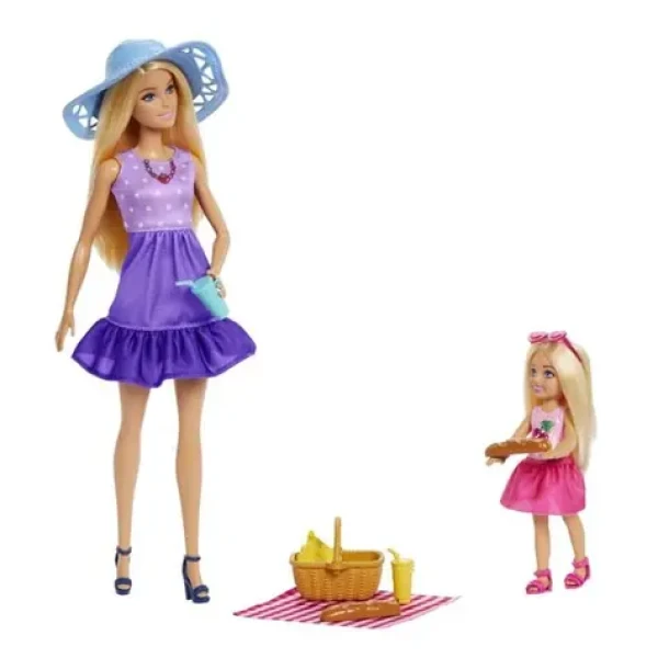 Mattel Barbie bábiky malibu a chelsea na pikniku