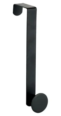 Spirella RONDA závesný háčik na dvere matne čierny / nerezová oceľ / 44 mm