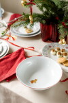 Bella Rose Porcelánová misa Zlaté prasiatko / červená linka 1,2 l