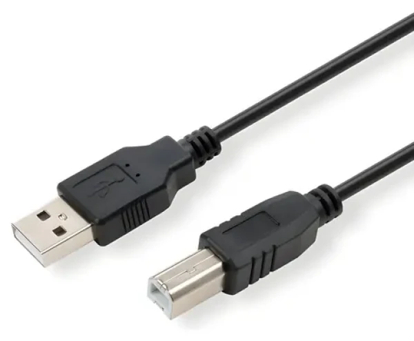 Logo kábel USB-A - USB-B čierny / Kábel USB / USB 2.0 / 5 m (8590274158252)