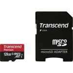 Transcend Premium pamäťová karta micro SDXC 128 GB Class 10, UHS-I vr. SD adaptéru; TS128GUSDU1