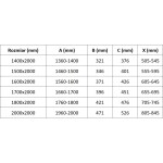 MEXEN/S - Velar Duo posuvné sprchové dvere 140, dekor, ružové zlato 871-140-000-32-60