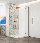 GELCO - TRINITY GOLD obdĺžnikový kút 800x900 rohový vstup, číre sklo, GT2280-90C-G GT2280-90C-G