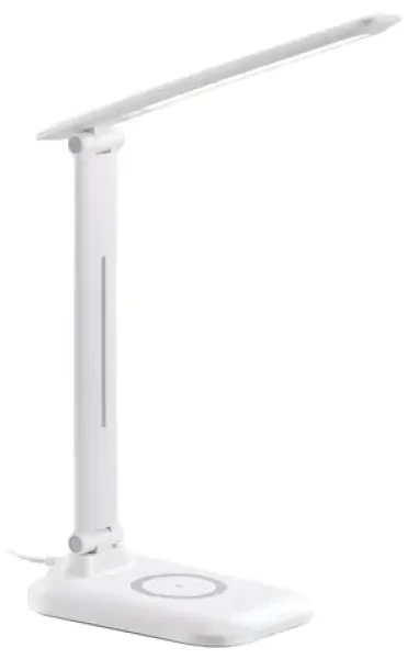 Immax LUMI biela / LED stolná lampička / Qi nabíjanie / 7W / 300lm / DC 12V / 2A / stmievateľná (09107L)