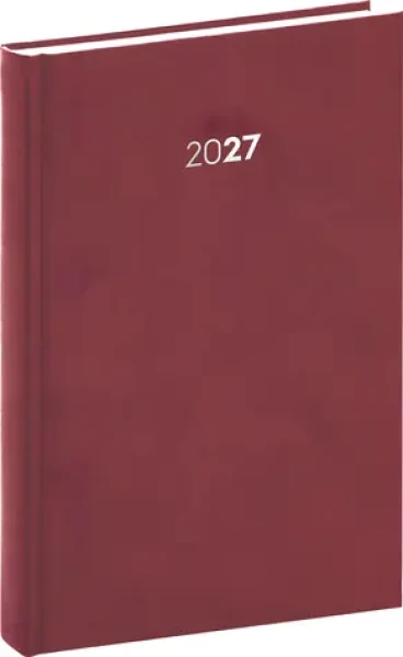 NOTIQUE Denný diár Balakon 2027 bordó / 15 × 21 cm
