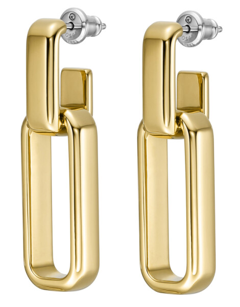 Fossil Výrazné pozlátené náušnice 2v1 Archival Core JOF00975710