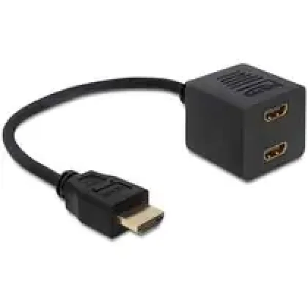 DeLock adaptér HDMI 1.4, 1x samec 2x samica (65226)