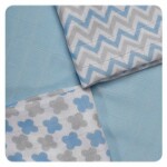 XKKO Bambusové obrúsky 30x30 Scandinavian Baby Blue MIX (9ks)